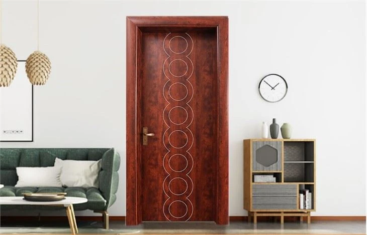 Water proof WPC door with natural wood texture